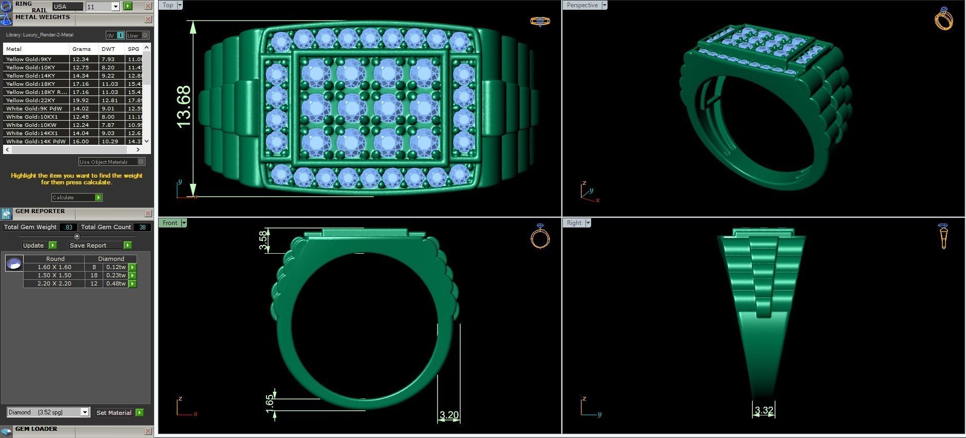 Big fancy mans ring 3D print model_3
