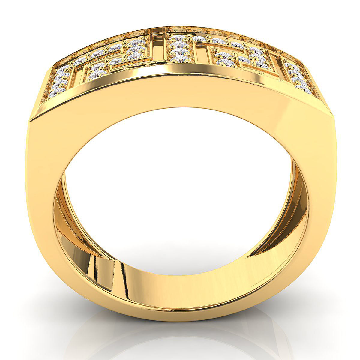 Small fancy mans ring 3D print model_9