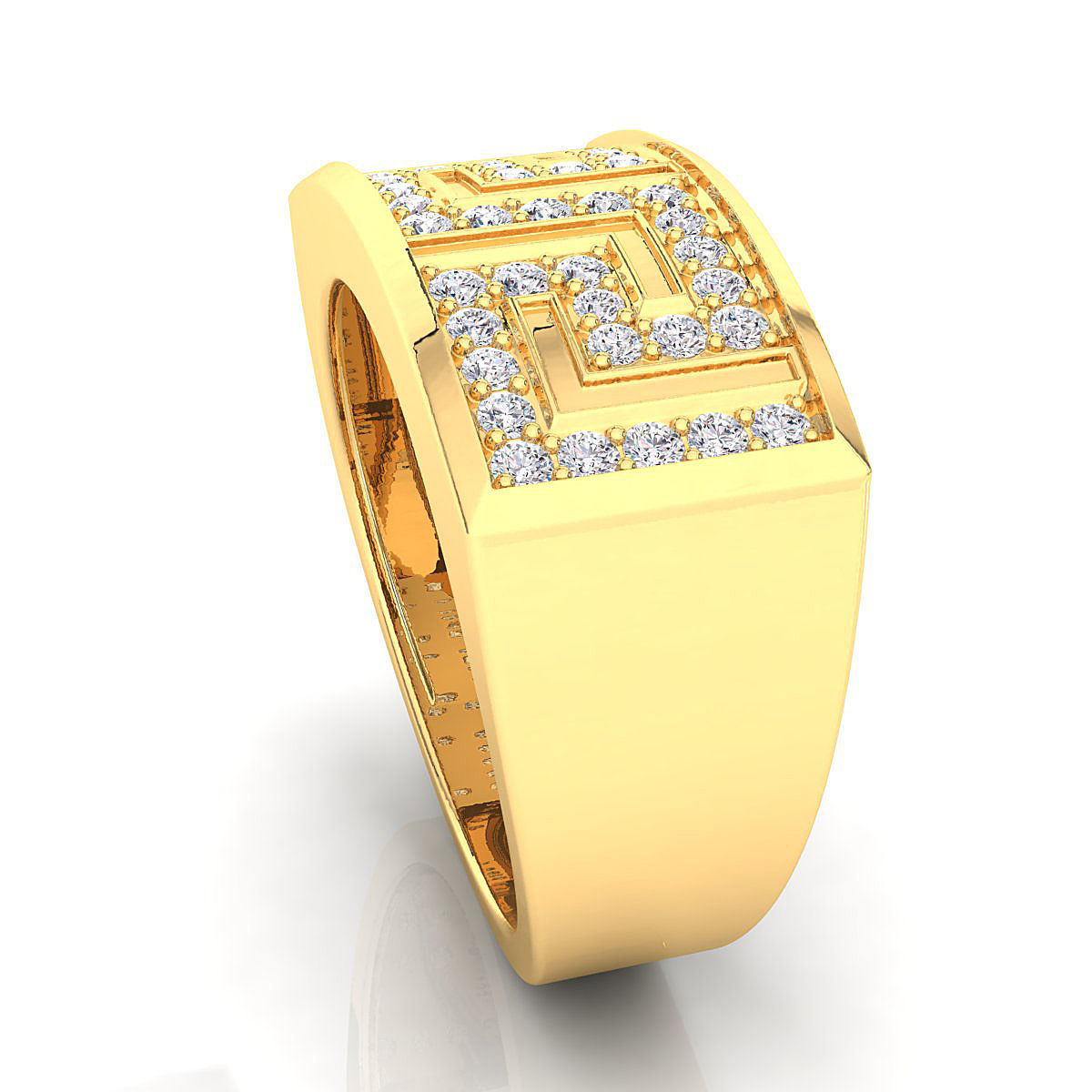 Small fancy mans ring 3D print model_6