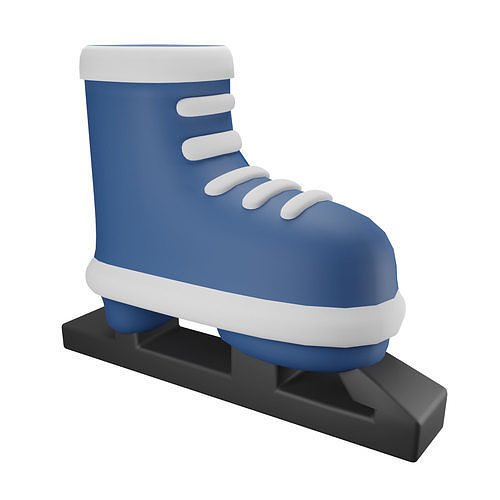 Ice Skates Shoes Low-poly 3D model
