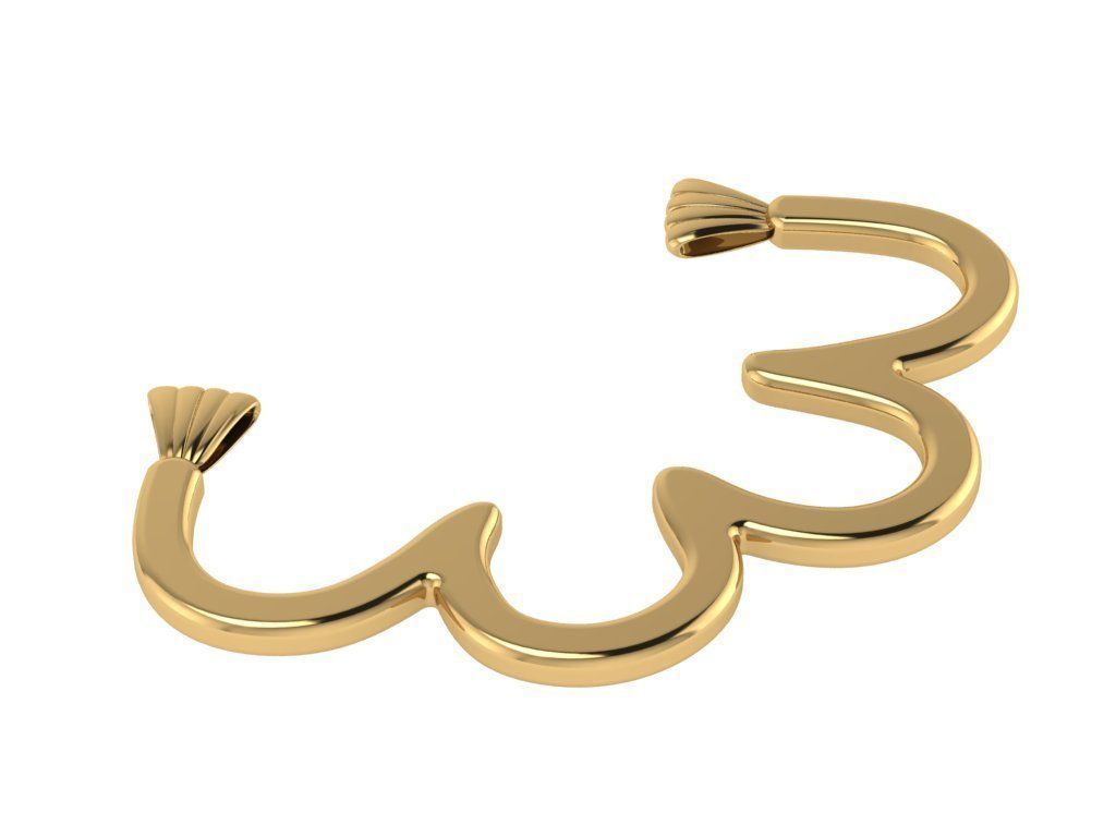 abstract pendant 3D print model_7