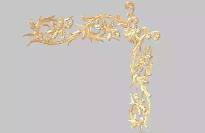 pattern wood Classic frame of luxurious gold interior inlaid cnc