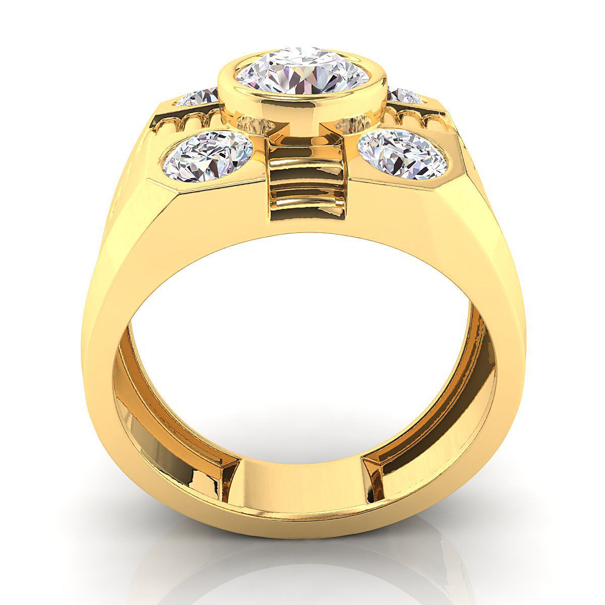 Small fancy mans ring 3D print model_9