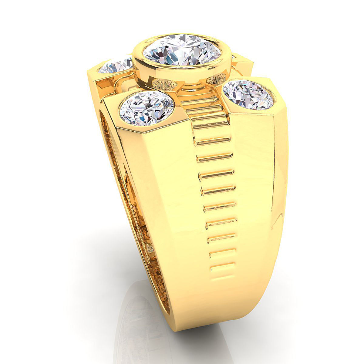 Small fancy mans ring 3D print model_6