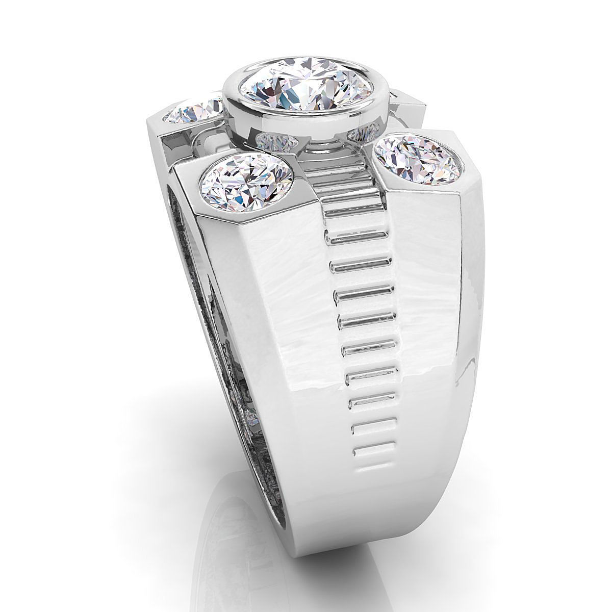 Small fancy mans ring 3D print model_4