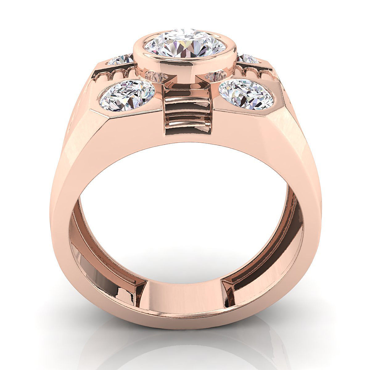 Small fancy mans ring 3D print model_8