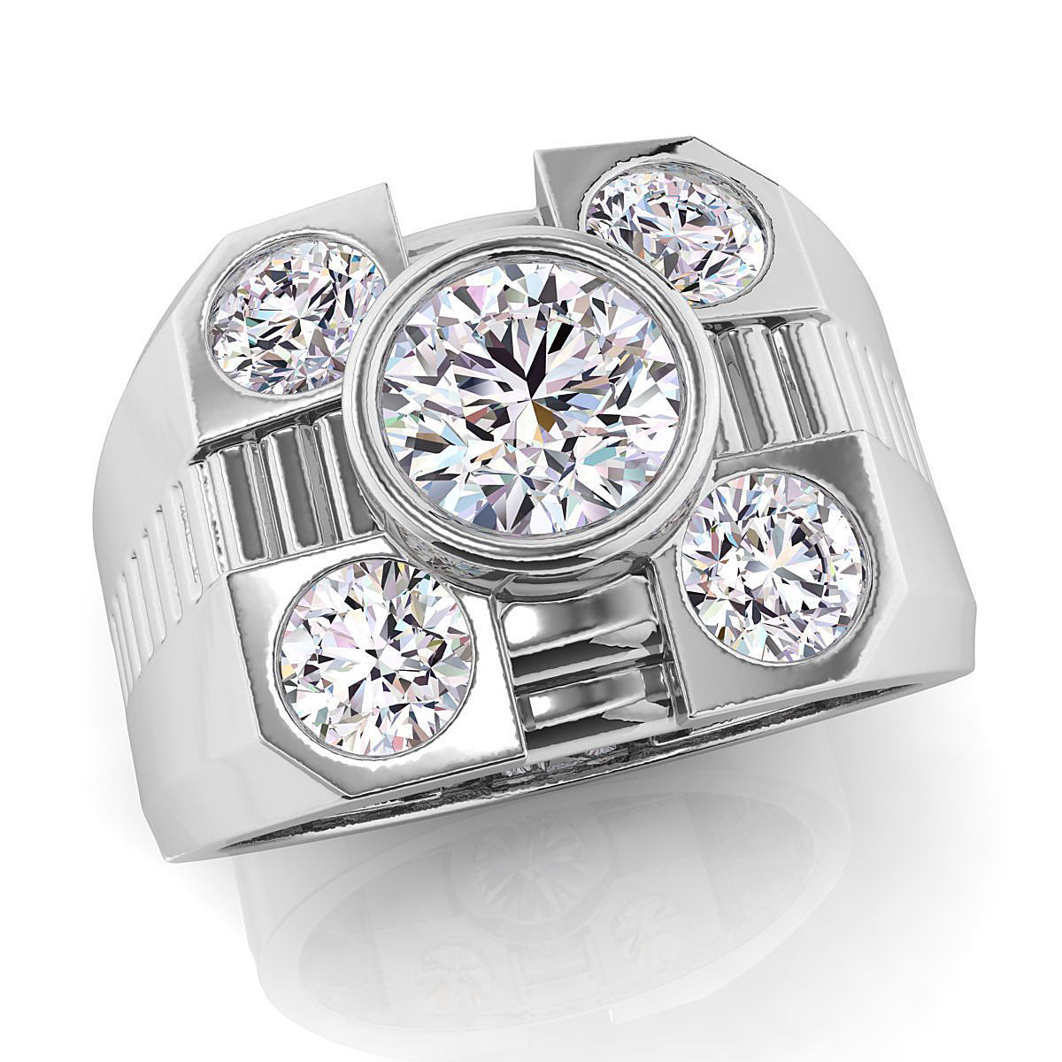 Small fancy mans ring 3D print model_1