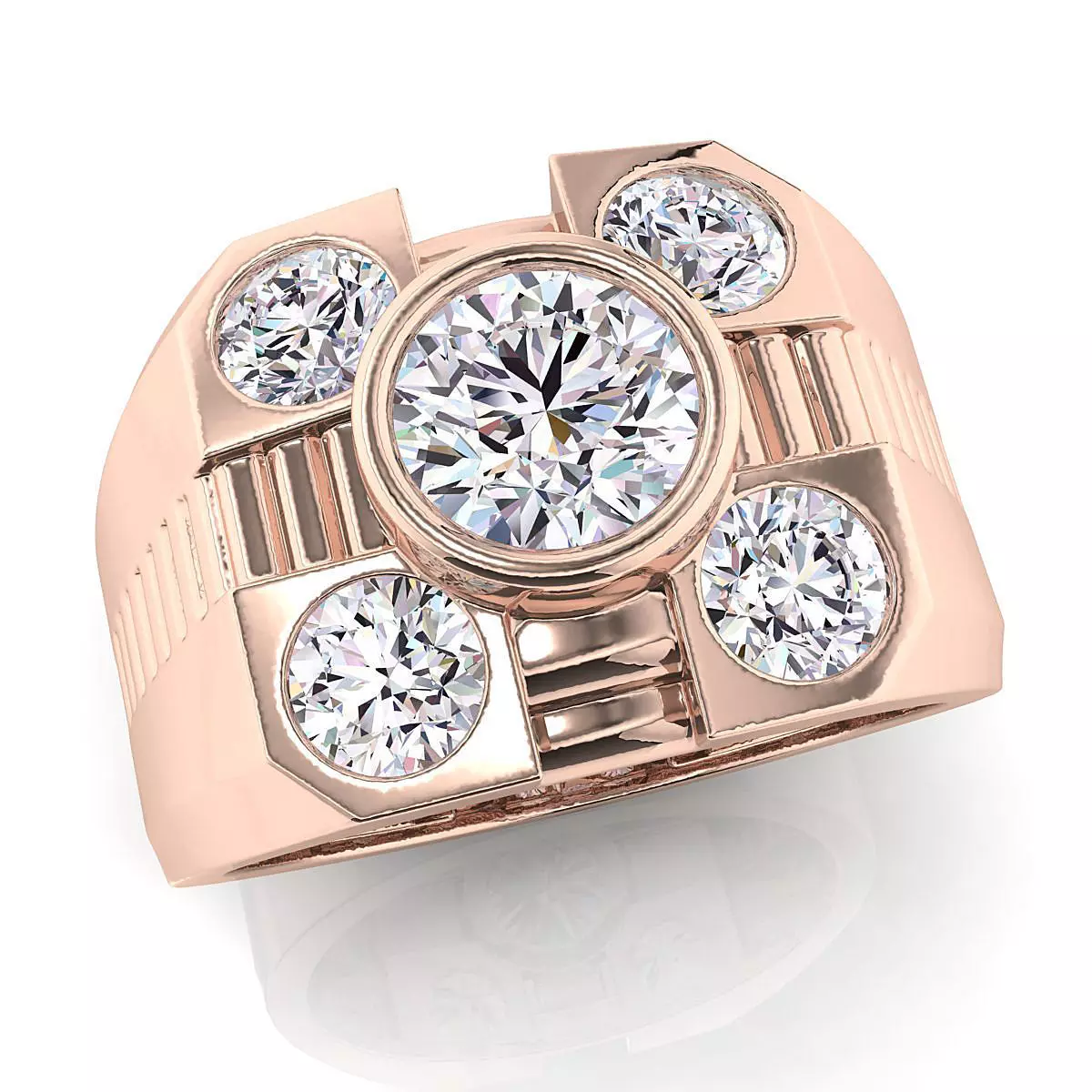 Small fancy mans ring 3D print model_0