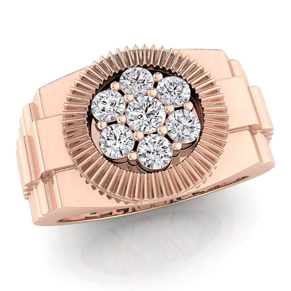 Small fancy mans ring 3D print model_2