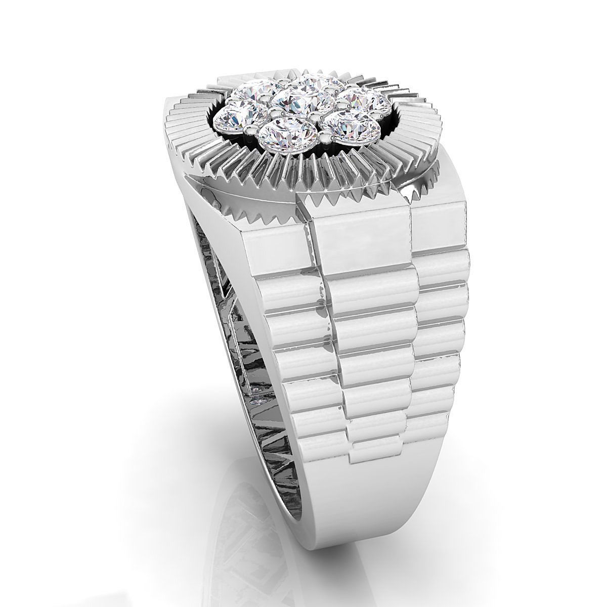 Small fancy mans ring 3D print model_4