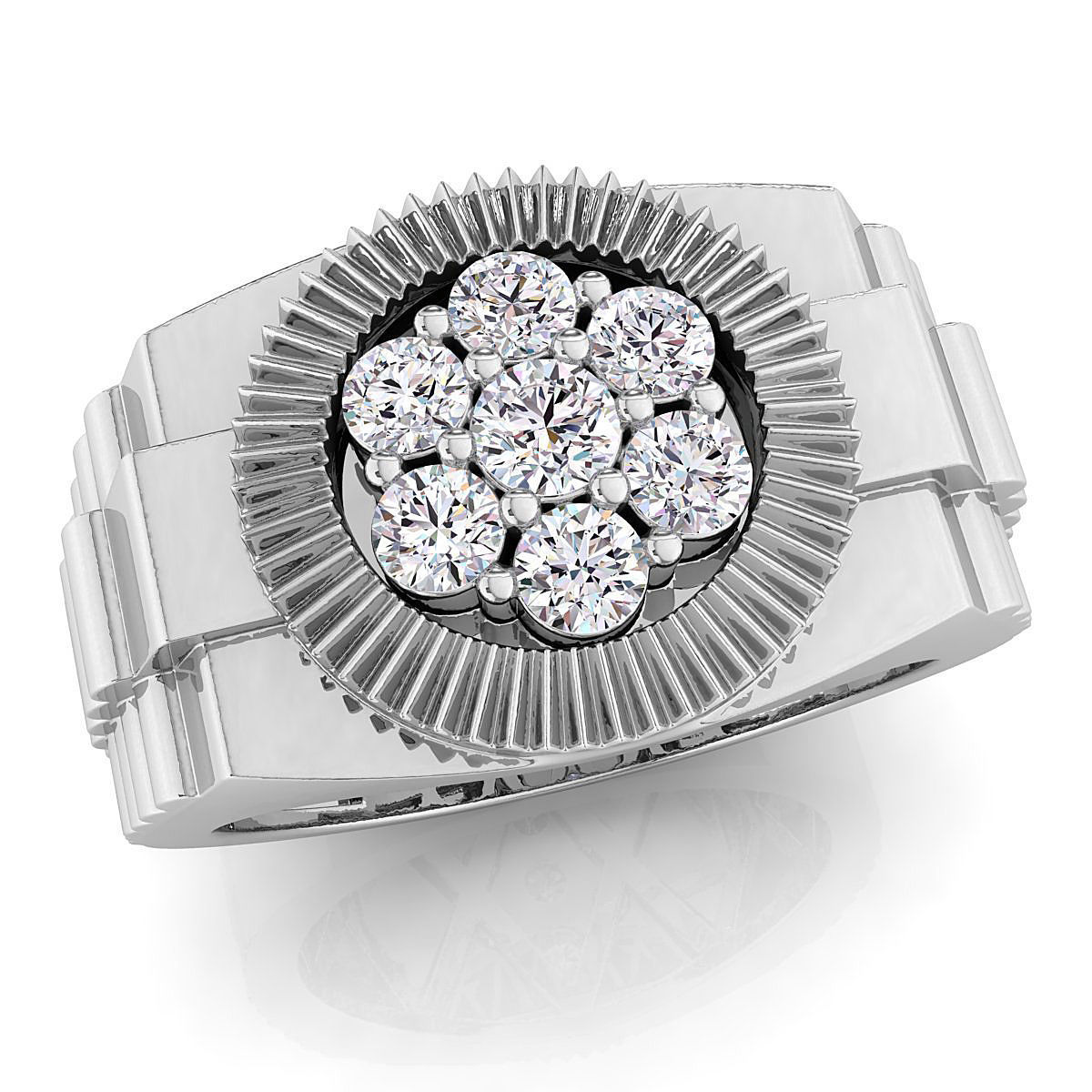 Small fancy mans ring 3D print model_1