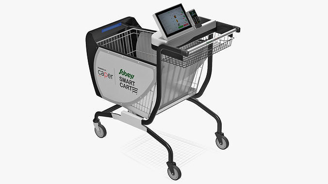 Caper Smart Shopping Cart 3D model