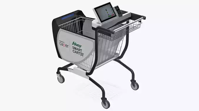 Caper Smart Shopping Cart 3D model