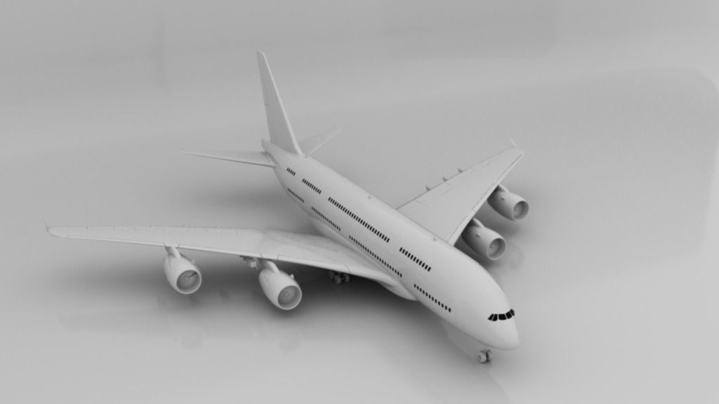 Airbus A380 3D model_4