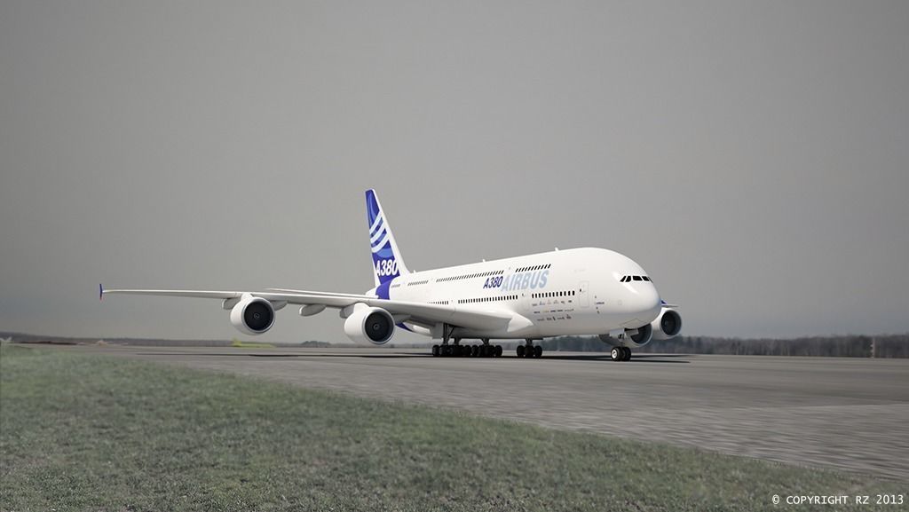 Airbus A380 3D model_2