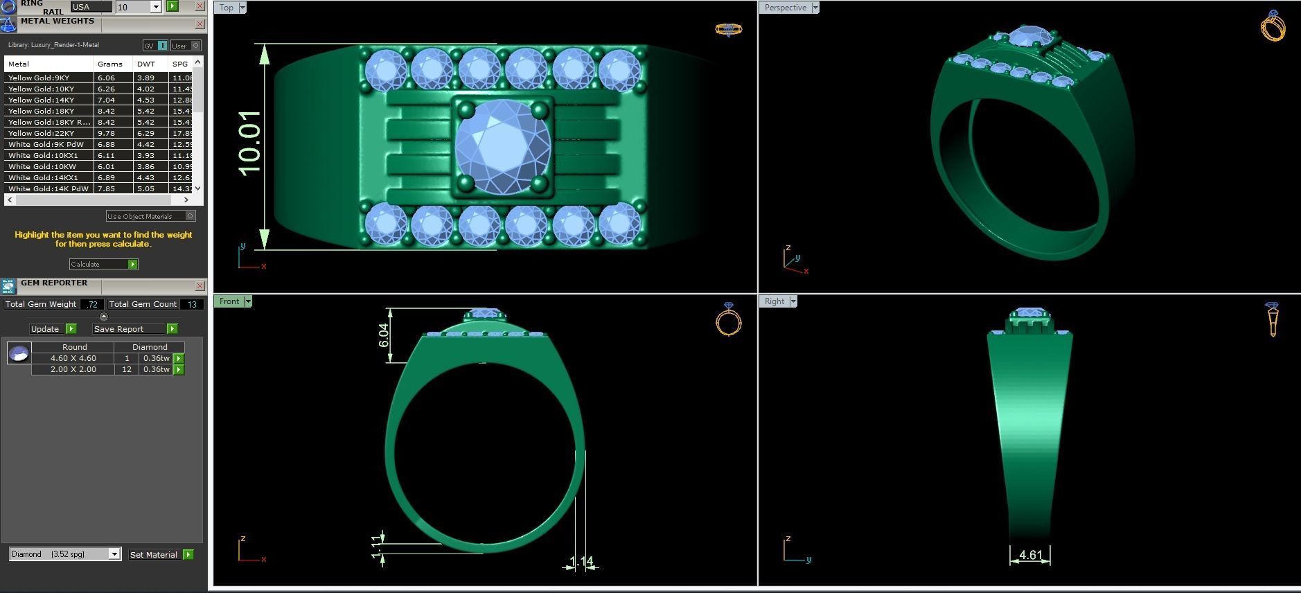 Small fancy mans ring 3D print model_3