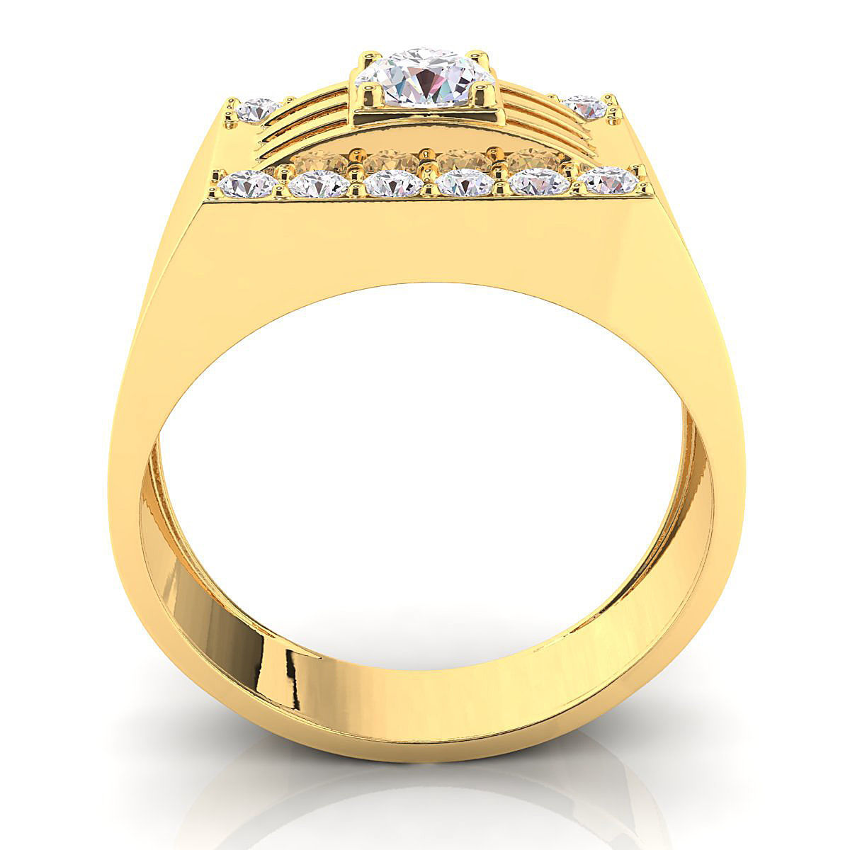 Small fancy mans ring 3D print model_9