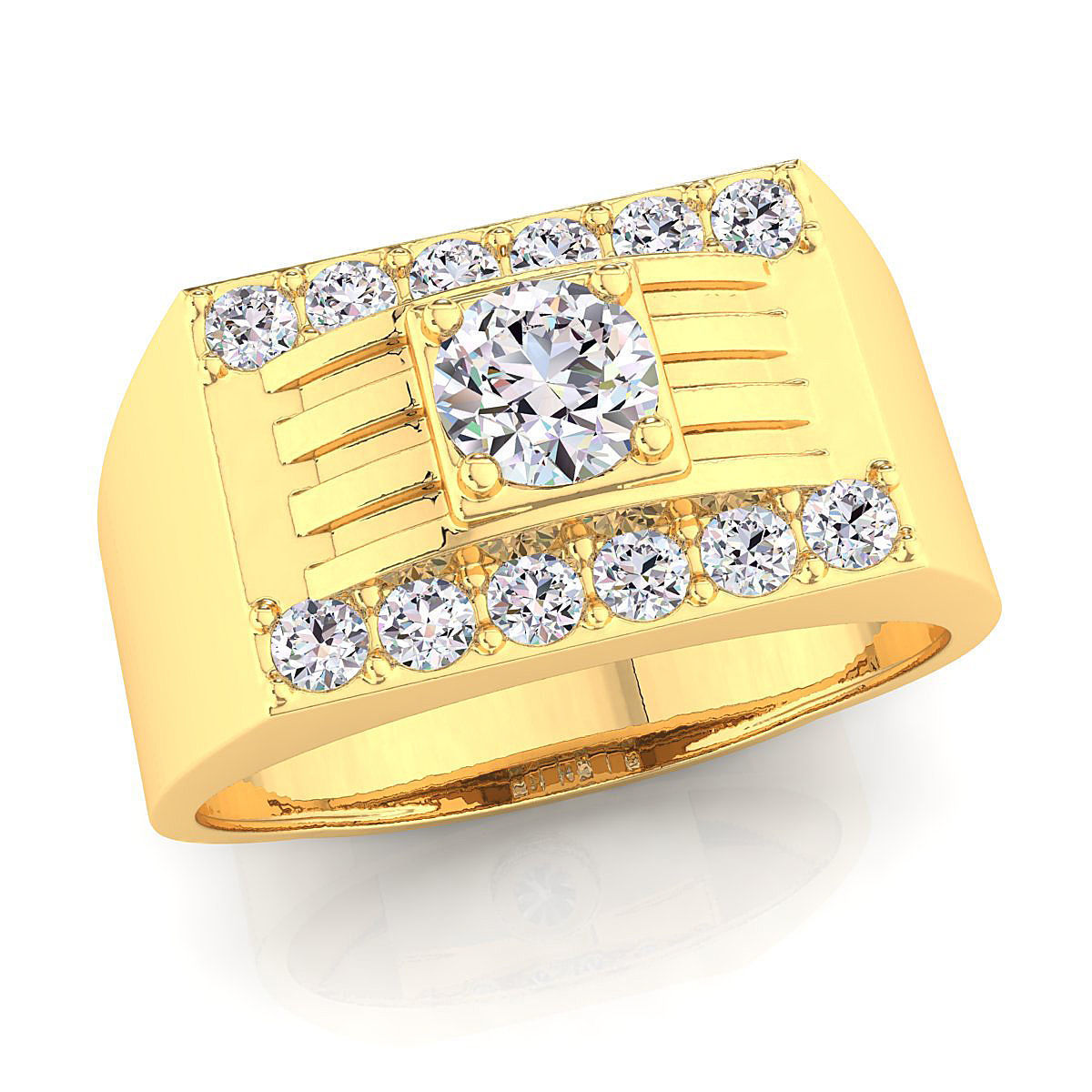 Small fancy mans ring 3D print model_2