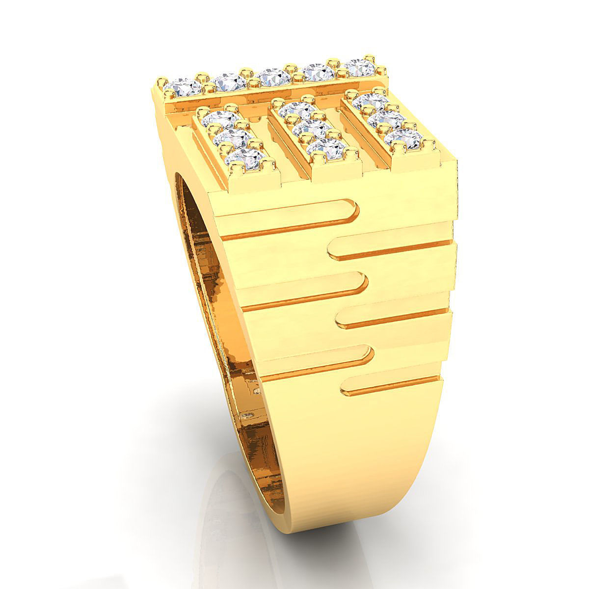 Small fancy mans ring 3D print model_9