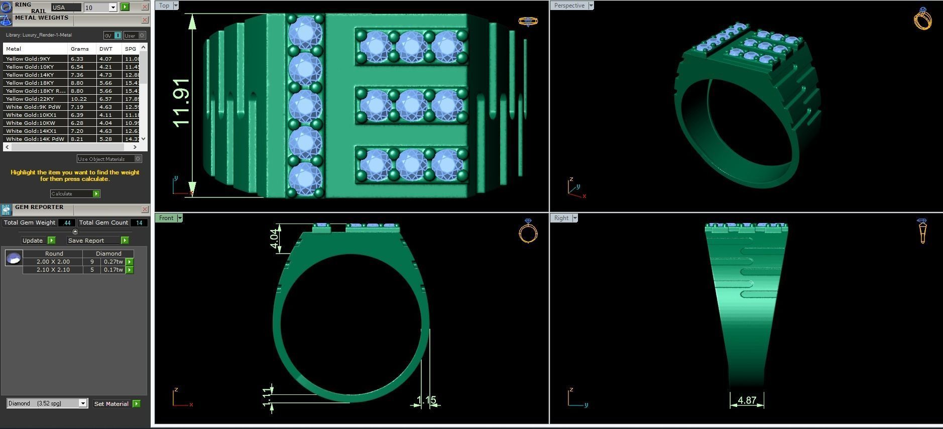 Small fancy mans ring 3D print model_3