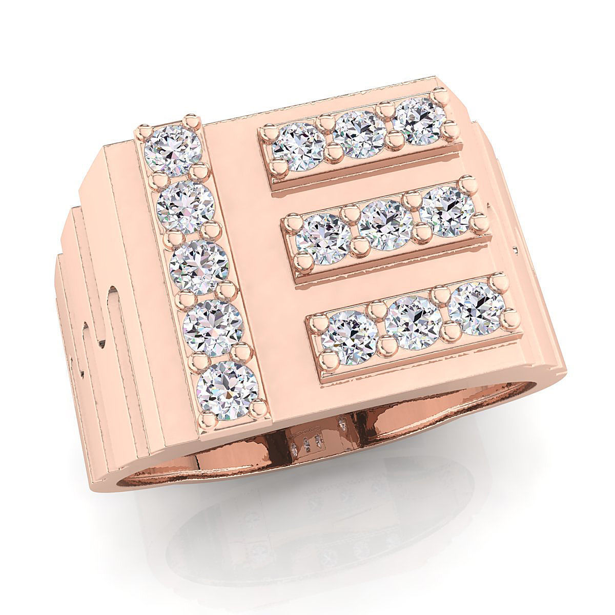 Small fancy mans ring 3D print model_2