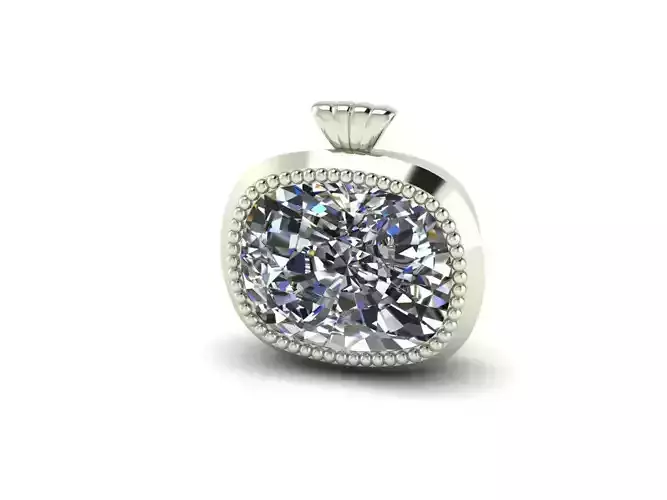 cushion cut pendant
