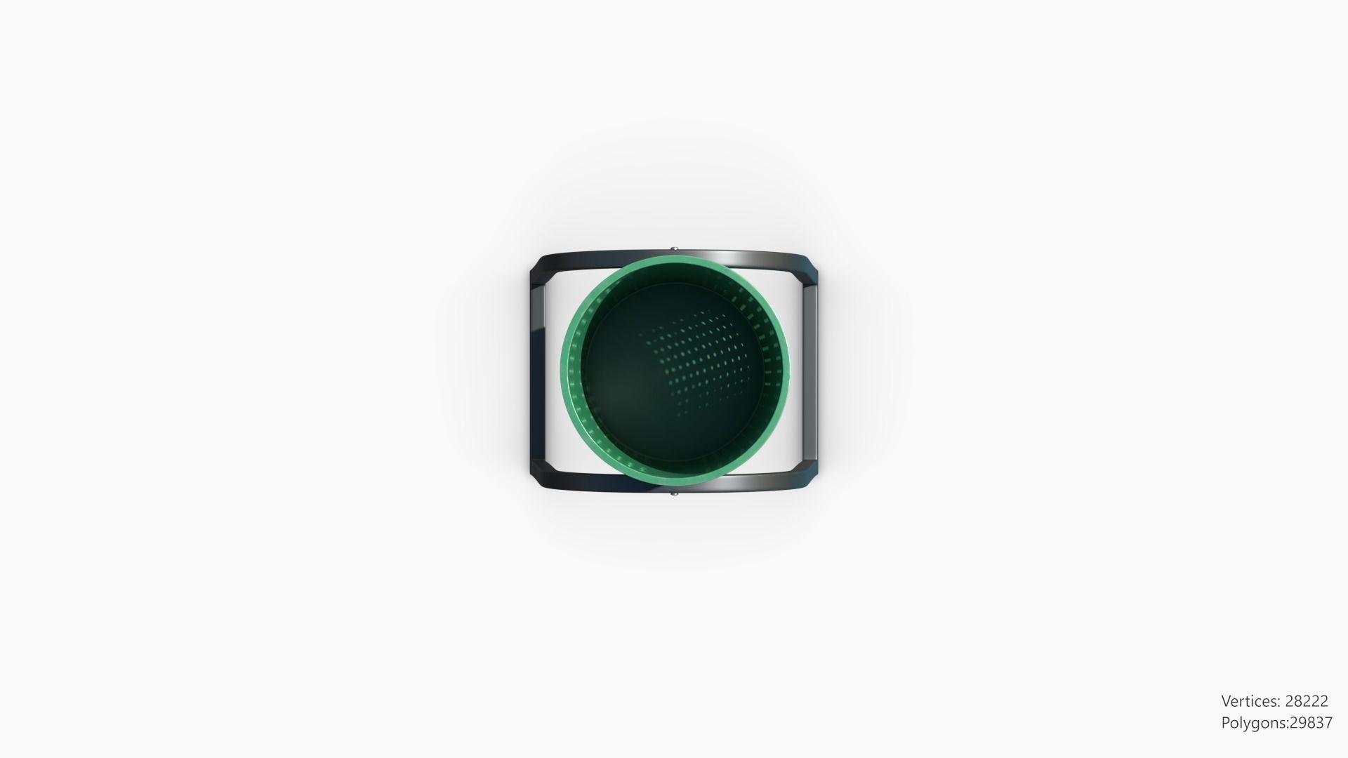 Trashcan Set recycling bin on wheels 3D model_47