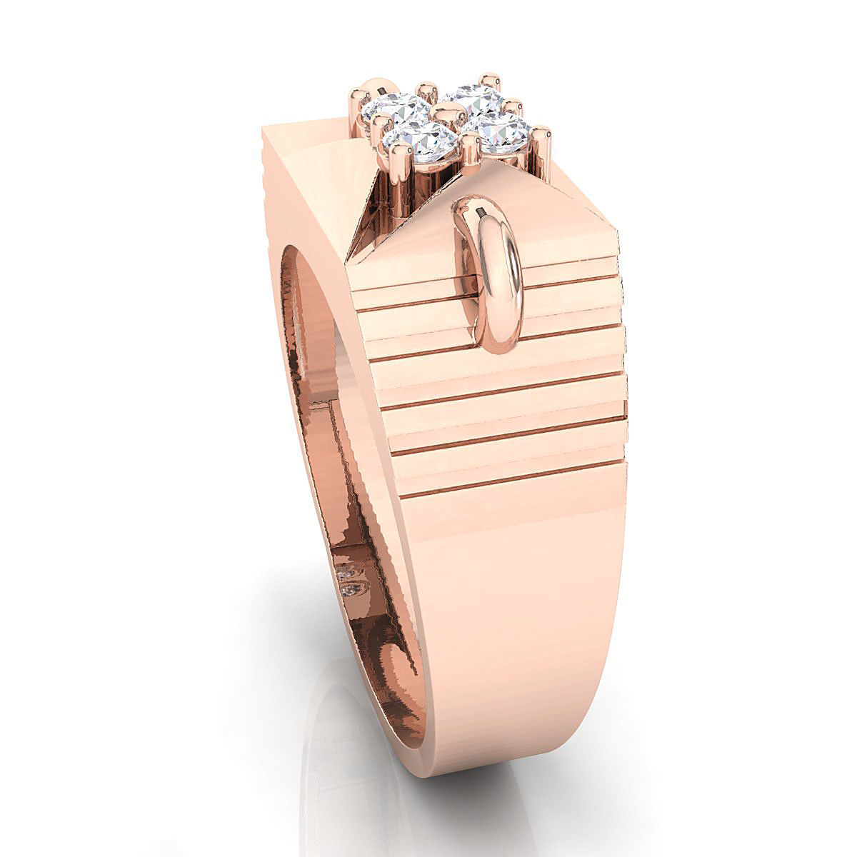 Small fancy mans ring 3D print model_5