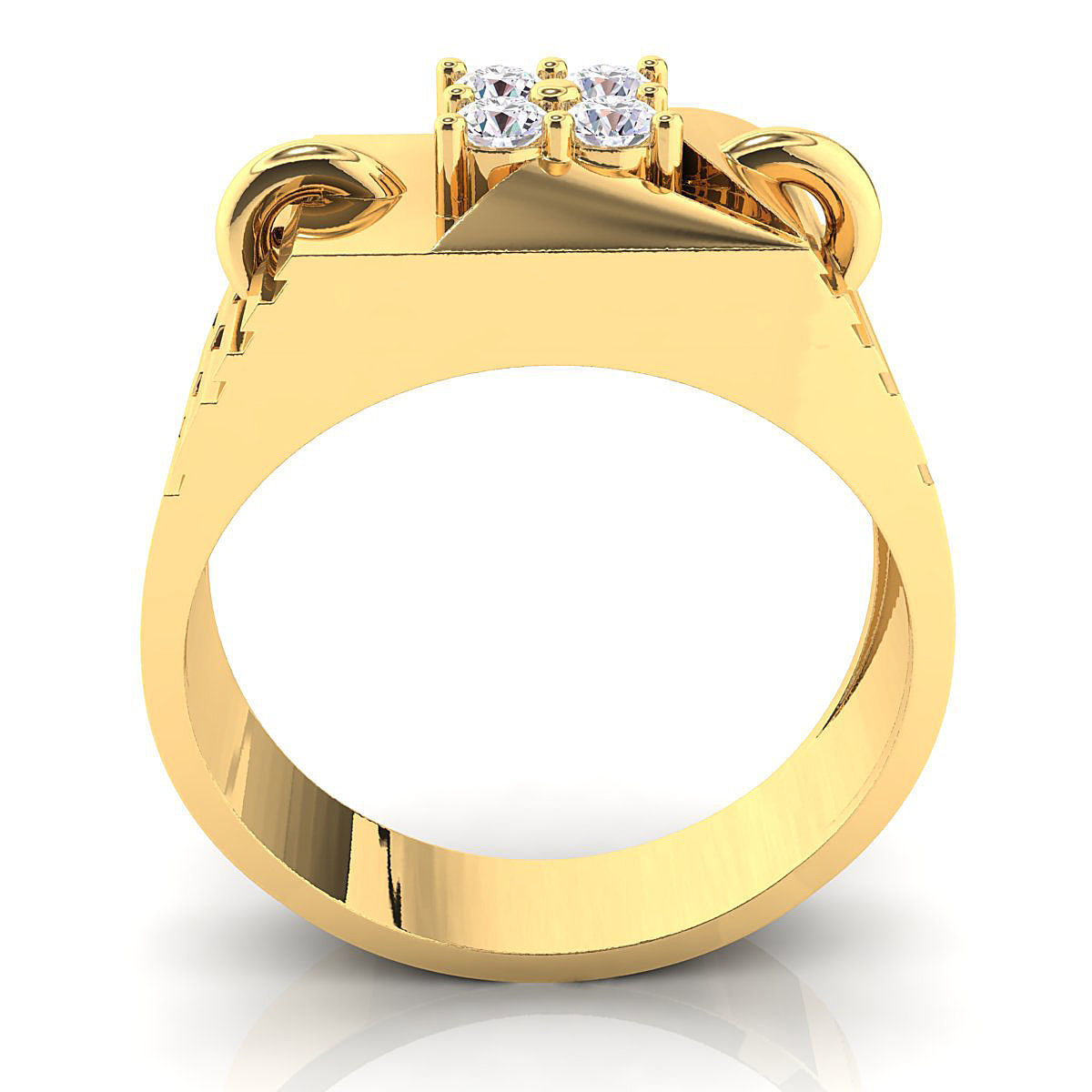 Small fancy mans ring 3D print model_9