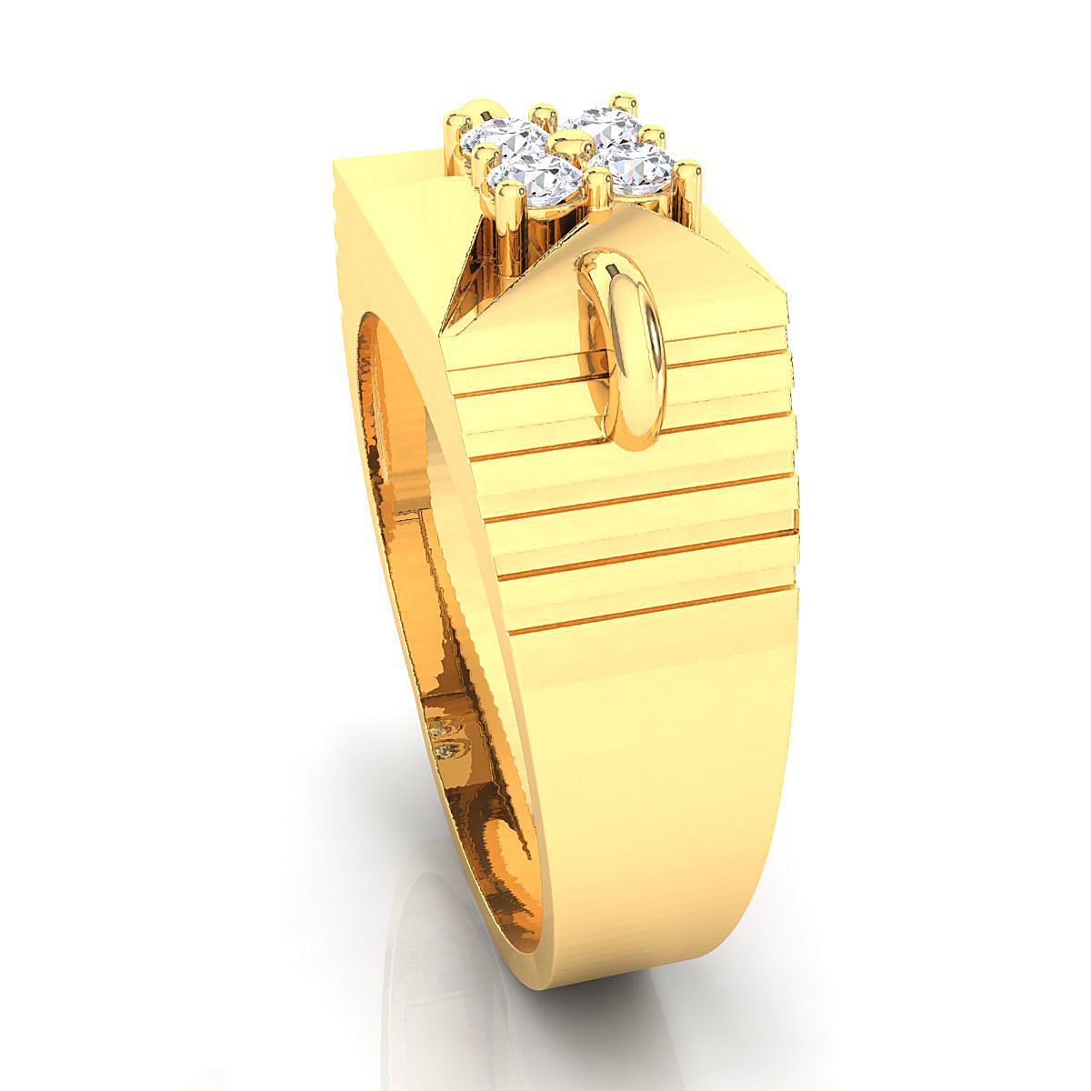 Small fancy mans ring 3D print model_6