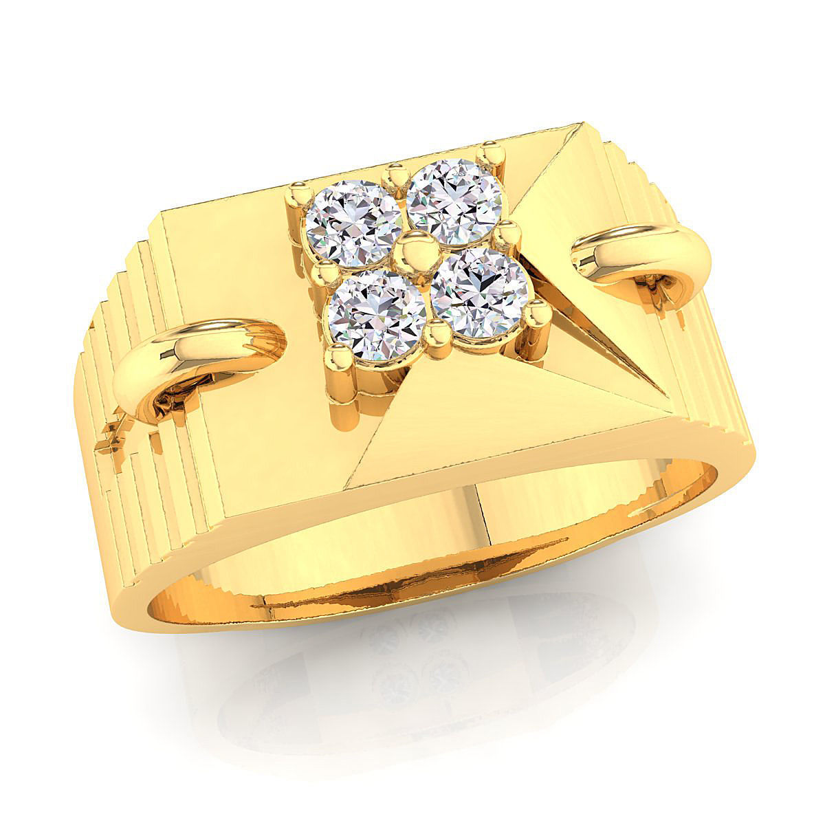 Small fancy mans ring 3D print model_2