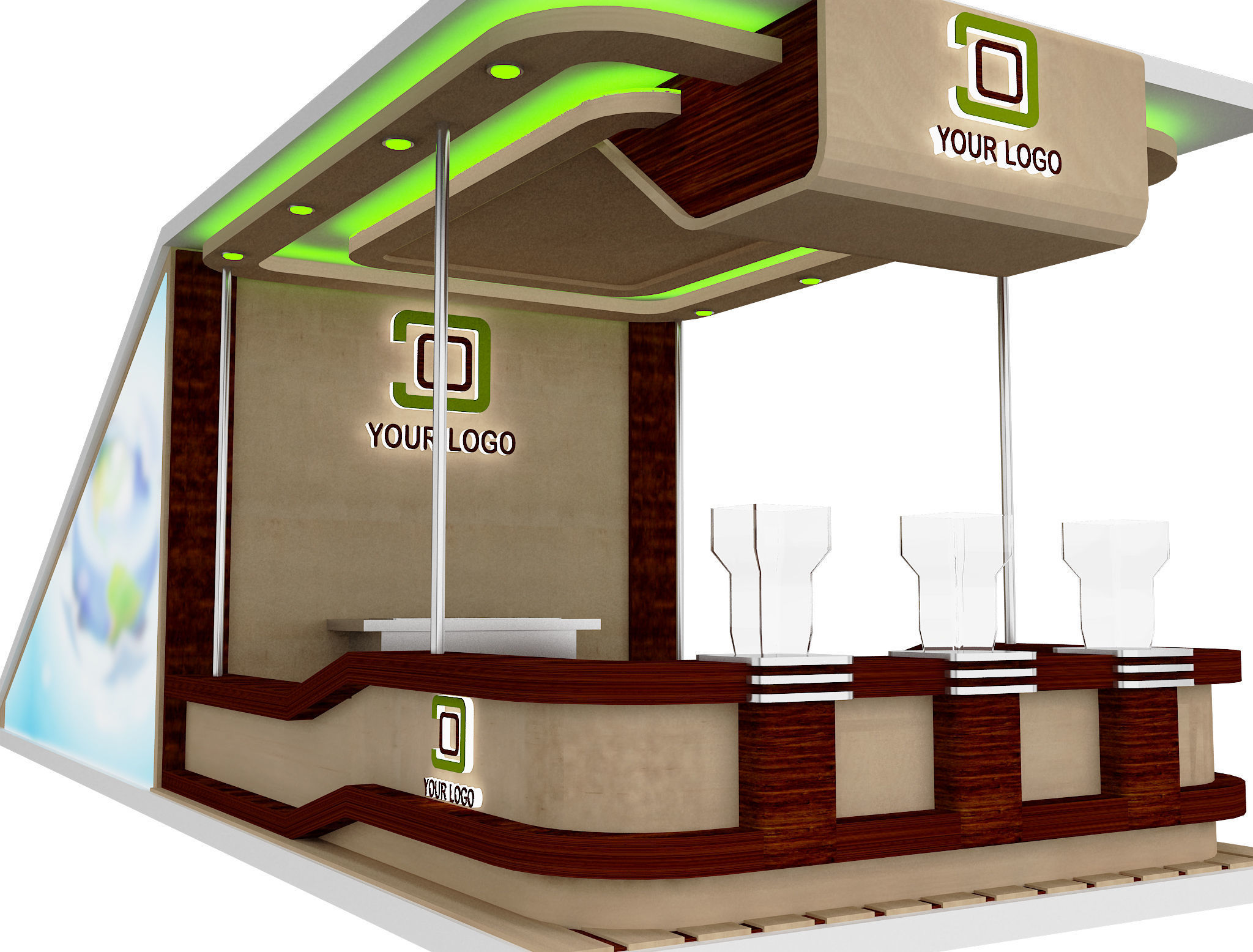 Booth Exhibition Stand a524 3D model_10