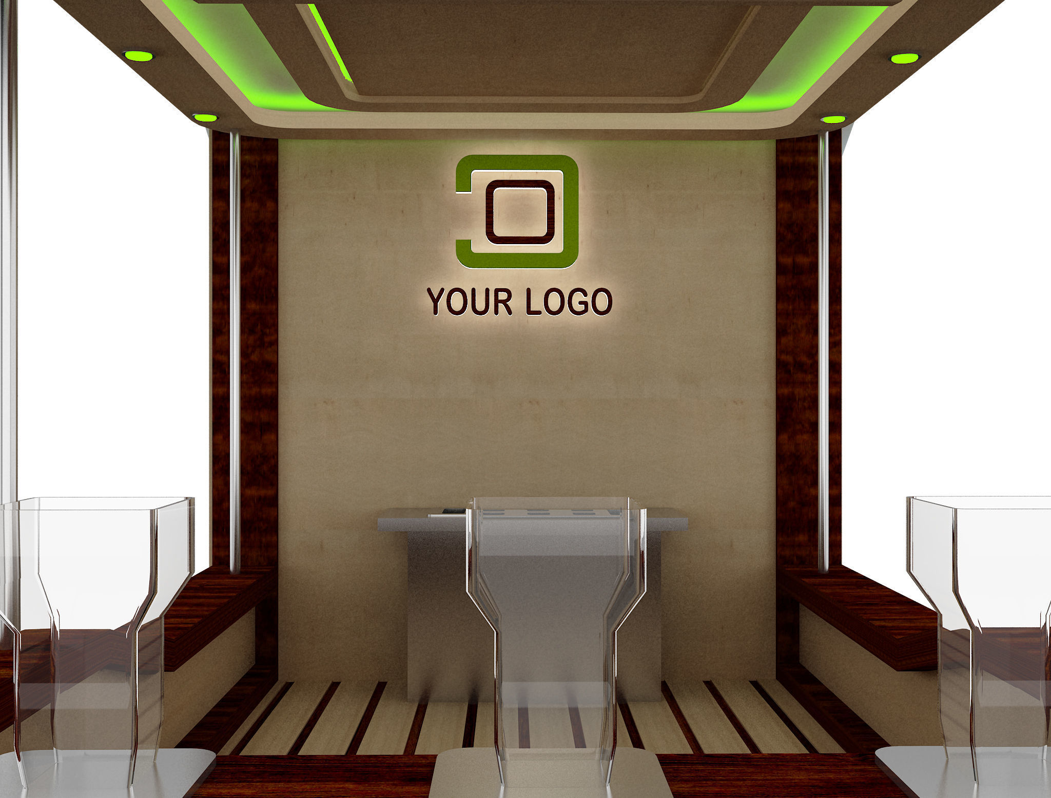 Booth Exhibition Stand a524 3D model_4