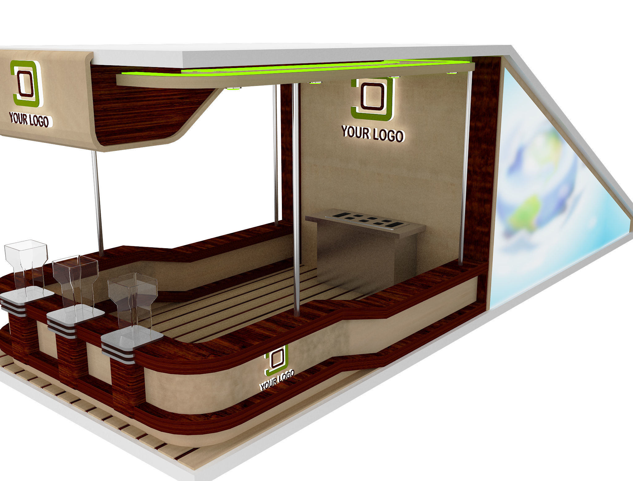 Booth Exhibition Stand a524 3D model_6