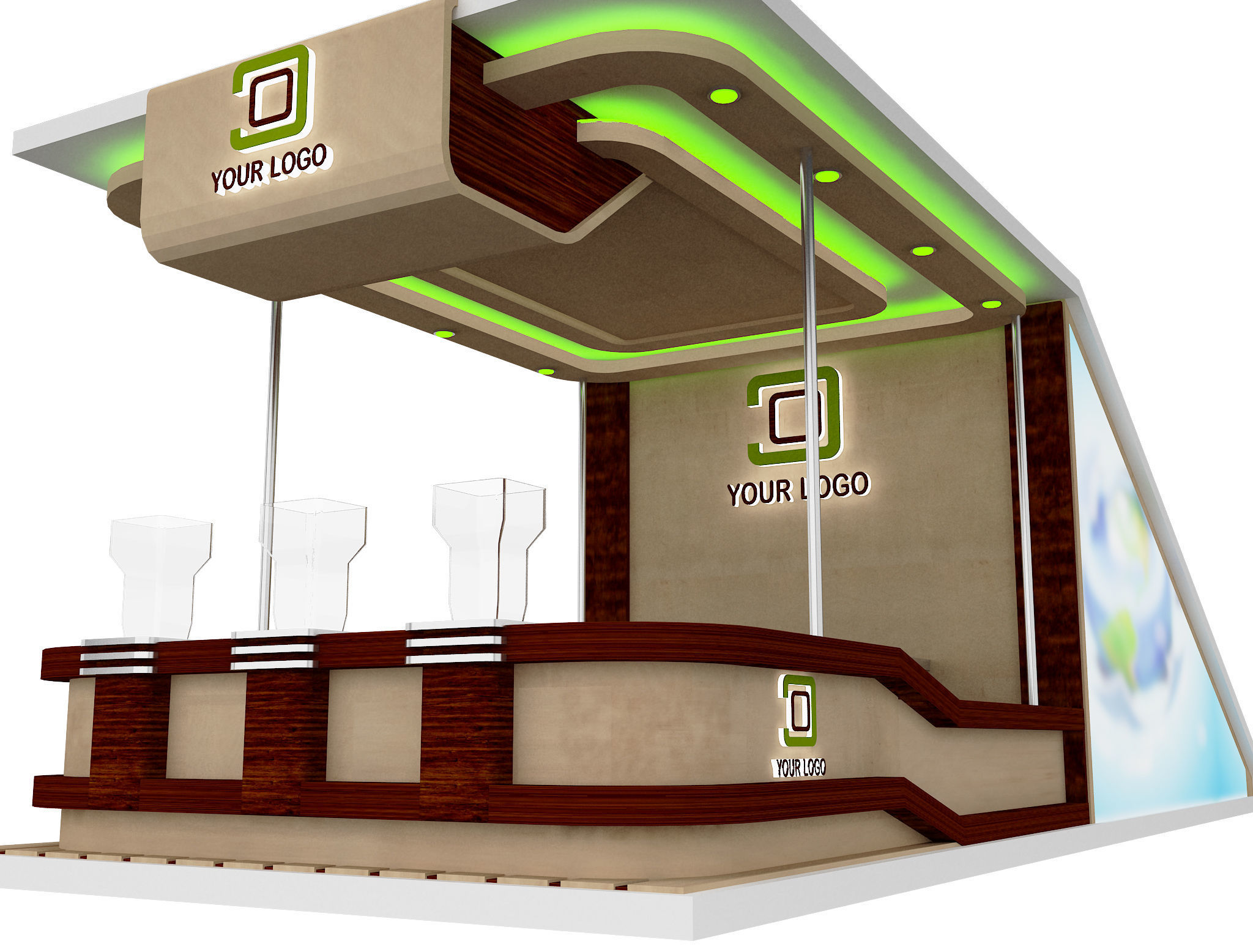 Booth Exhibition Stand a524 3D model_8