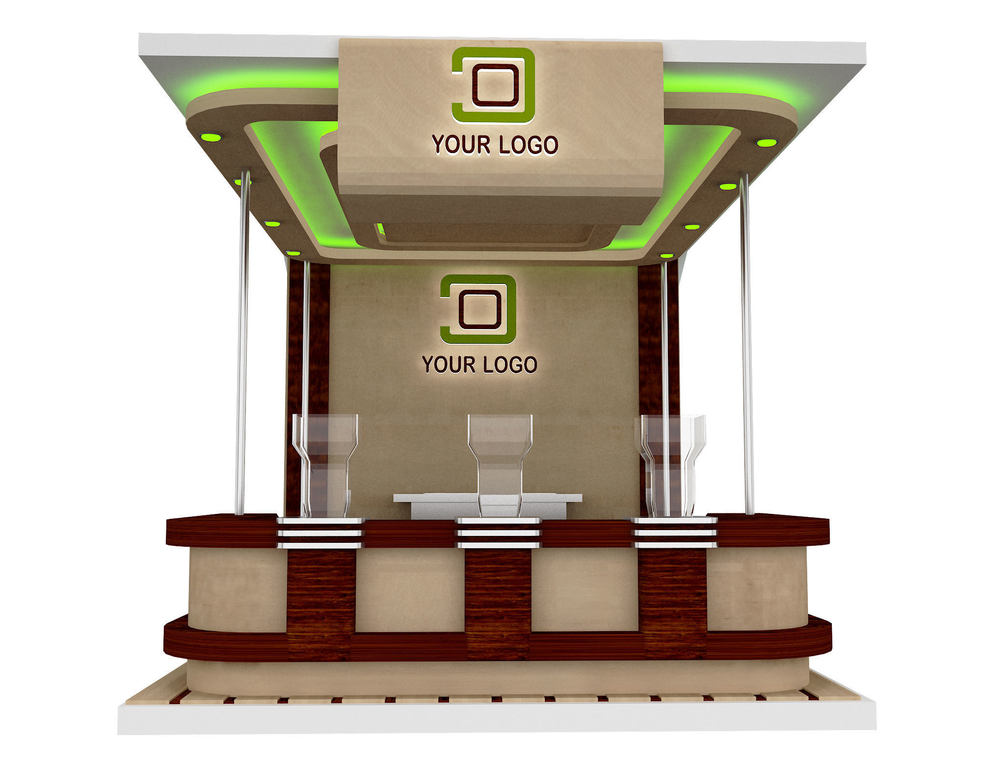 Booth Exhibition Stand a524 3D model_2