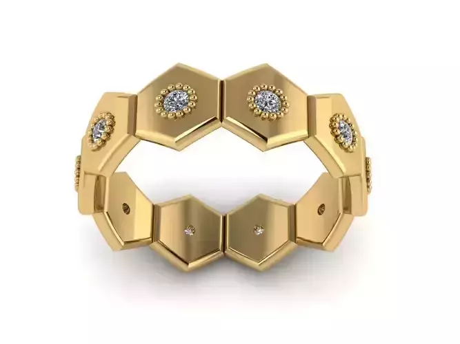 honeycomb stone ring