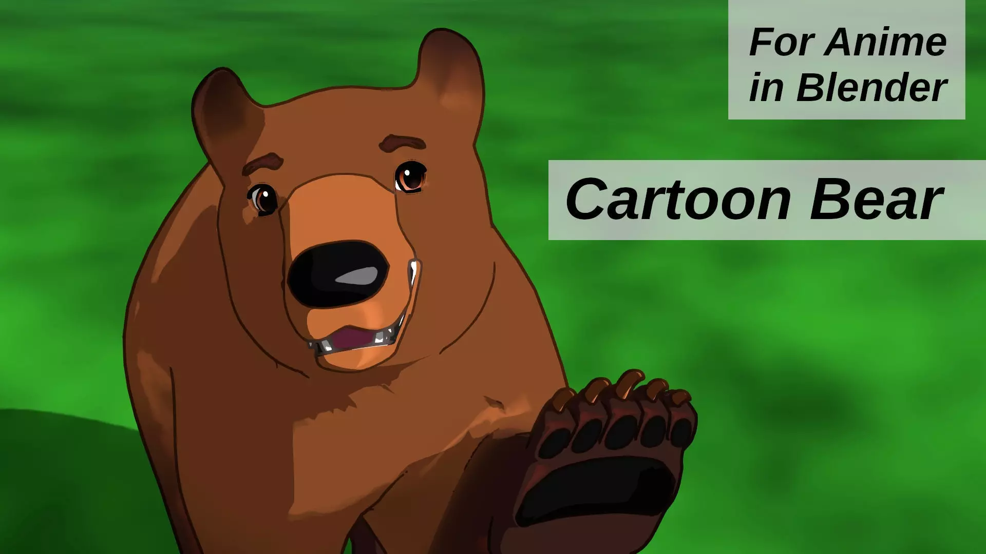 For Anime - Cartoon Bear 3D model_0
