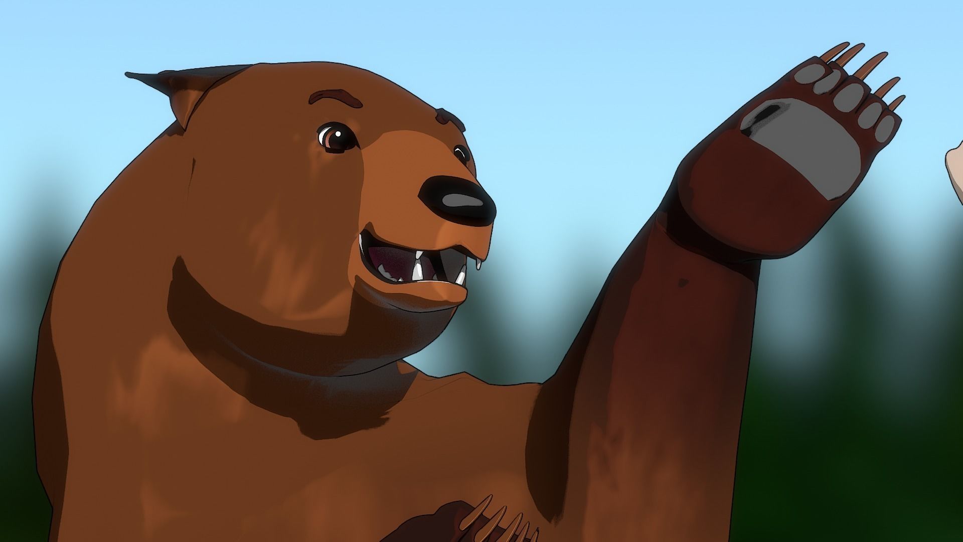 For Anime - Cartoon Bear 3D model_10