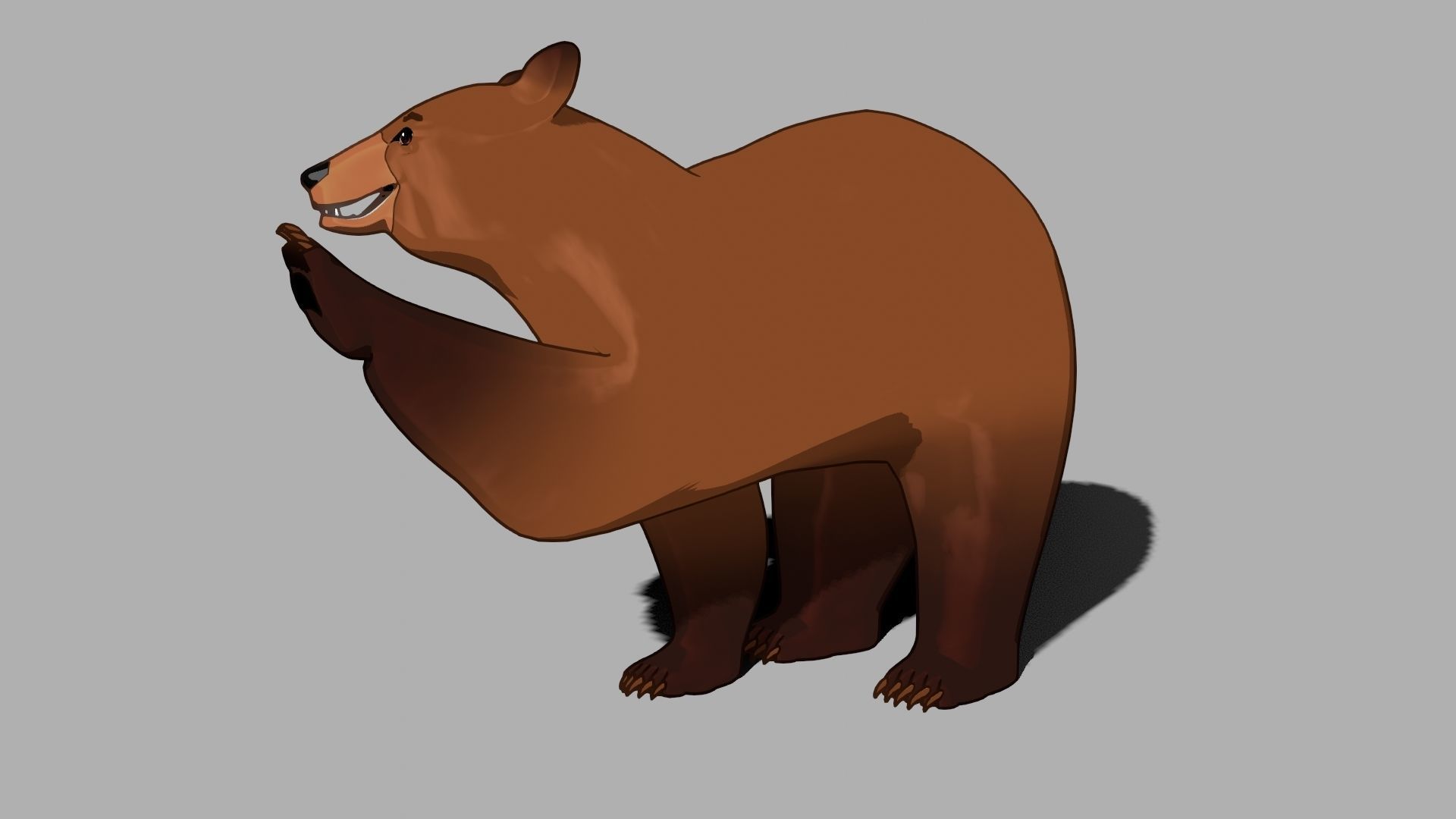For Anime - Cartoon Bear 3D model_15