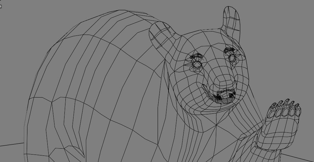 For Anime - Cartoon Bear 3D model_4