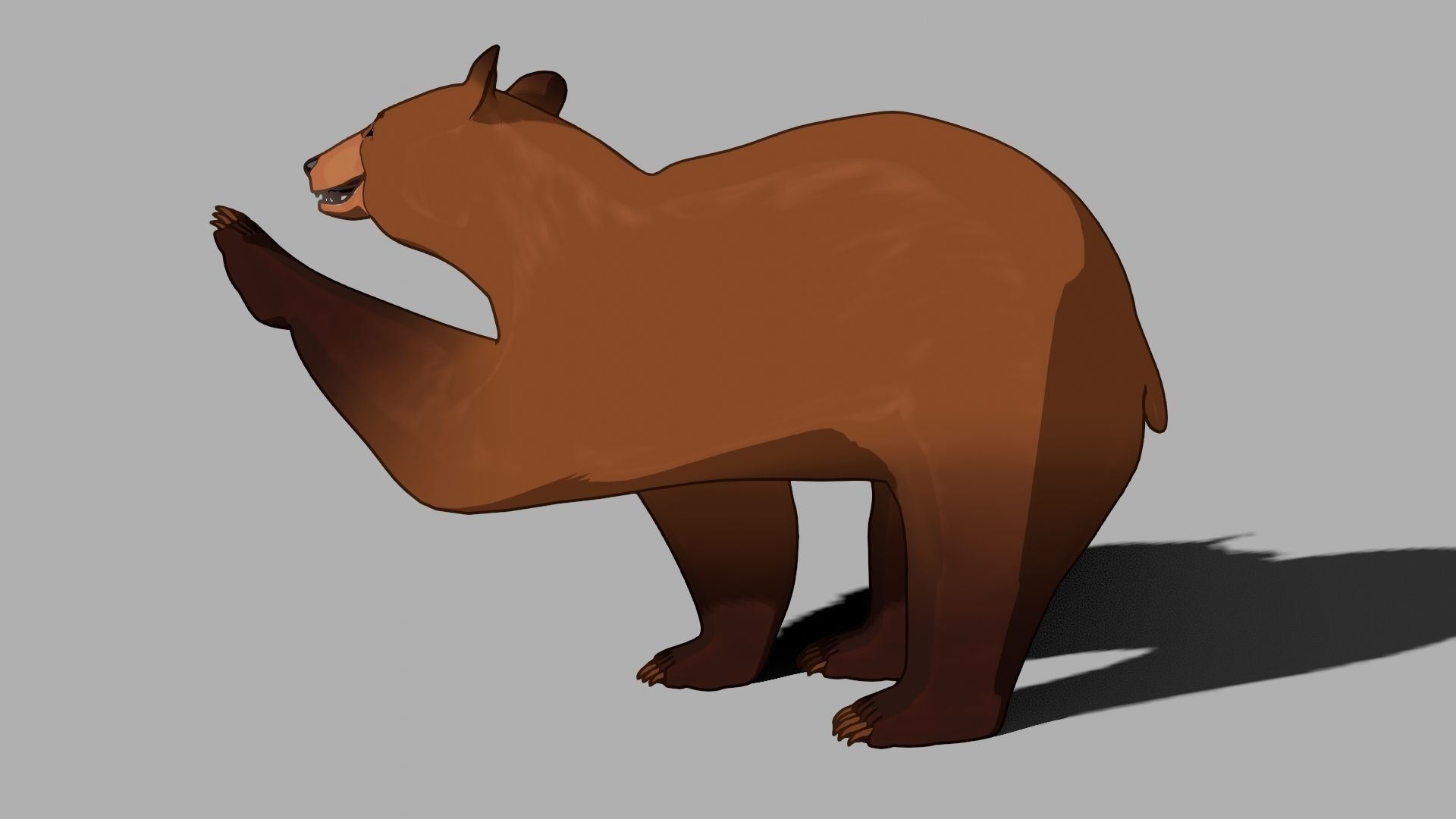 For Anime - Cartoon Bear 3D model_30