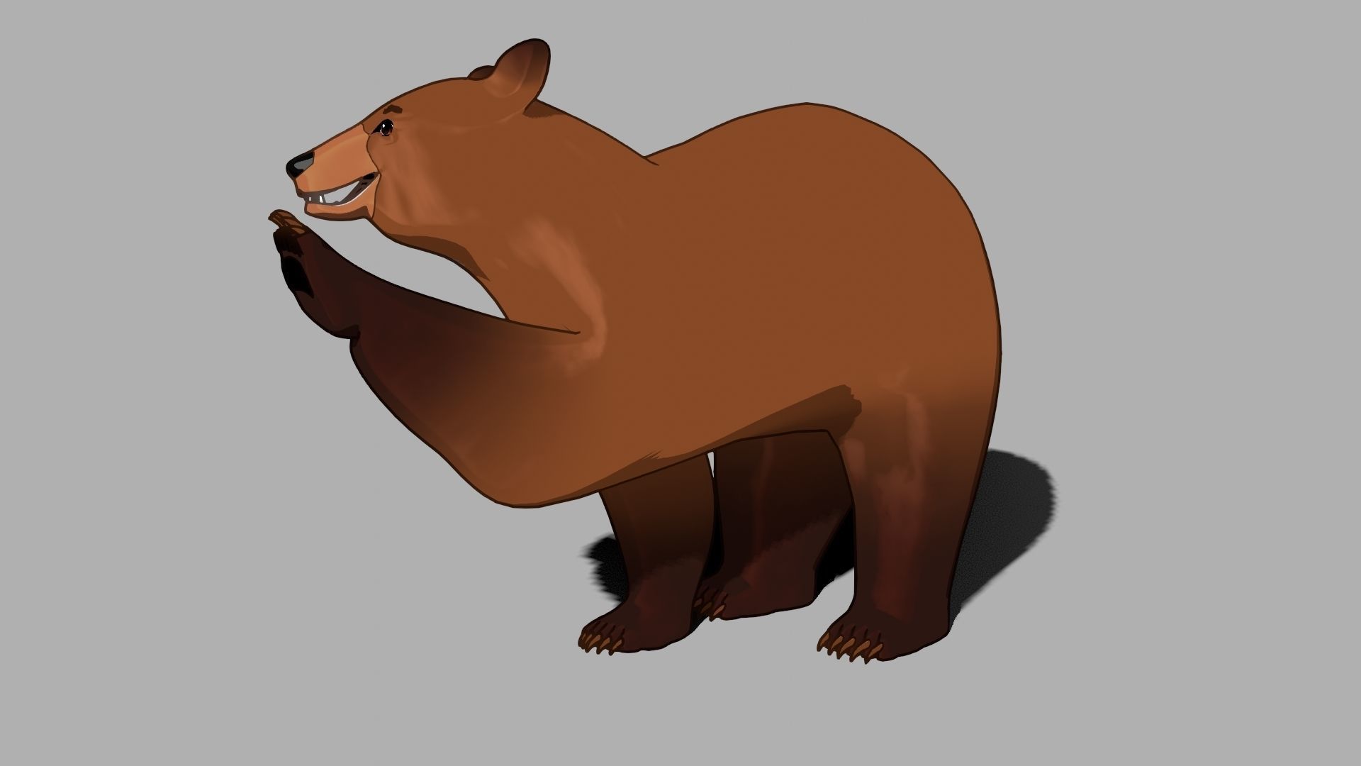 For Anime - Cartoon Bear 3D model_14