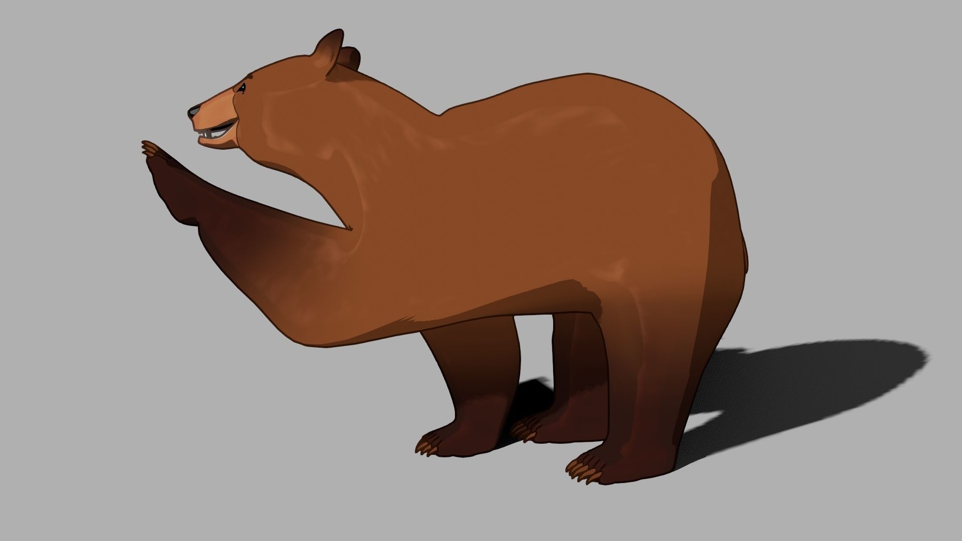 For Anime - Cartoon Bear 3D model_24