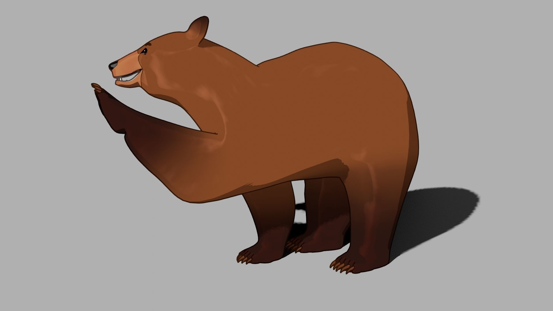 For Anime - Cartoon Bear 3D model_19