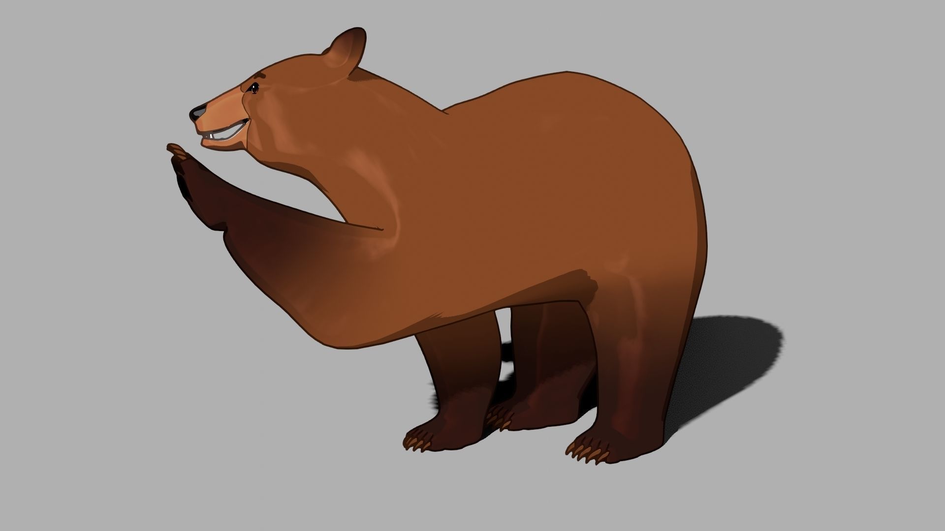For Anime - Cartoon Bear 3D model_17
