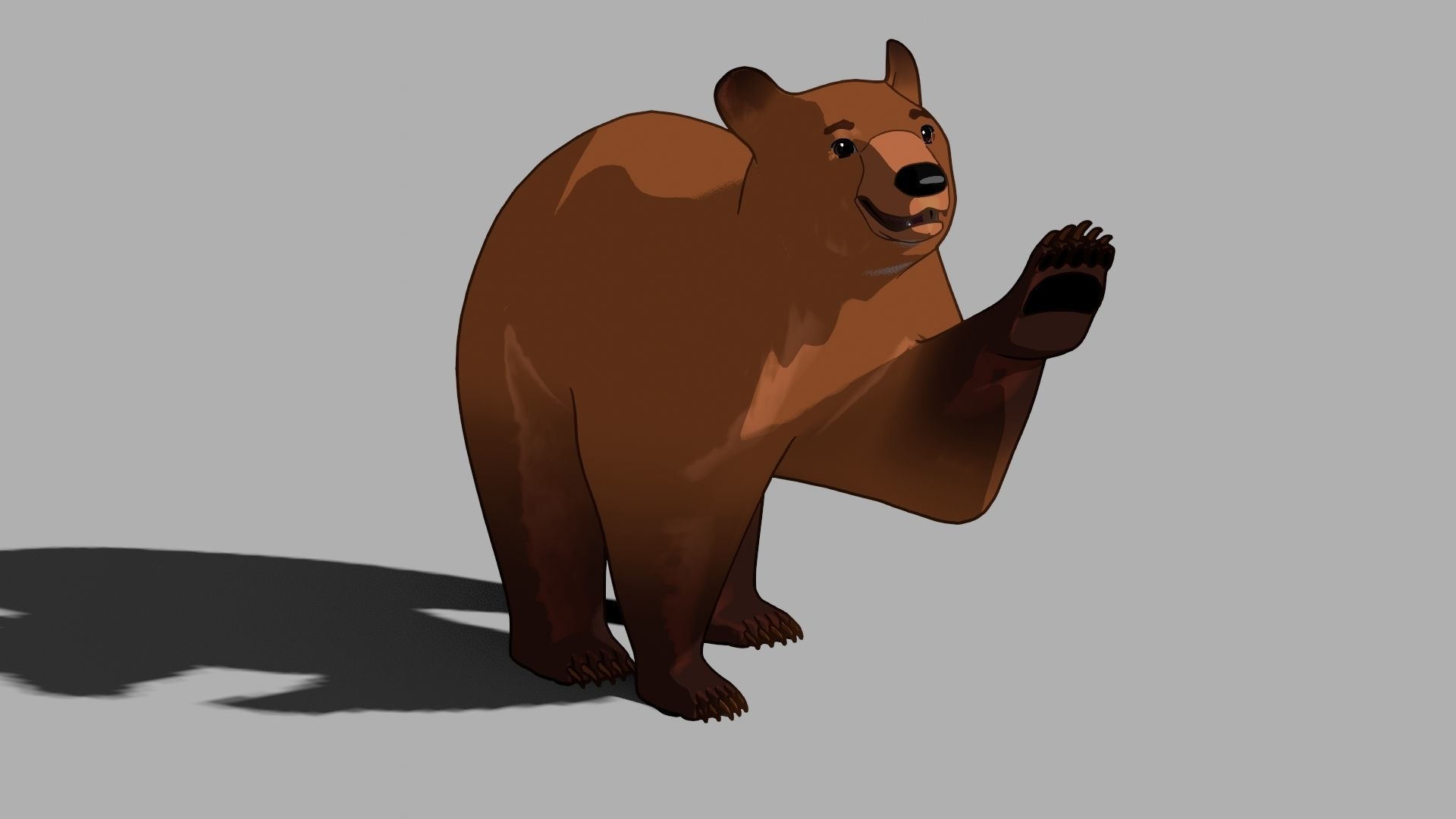 For Anime - Cartoon Bear 3D model_34