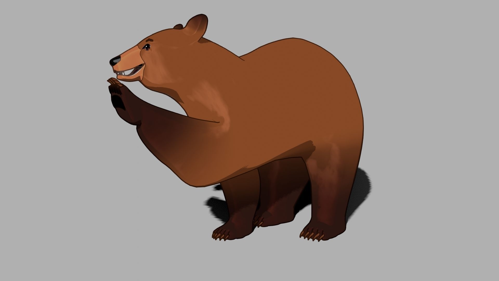 For Anime - Cartoon Bear 3D model_12