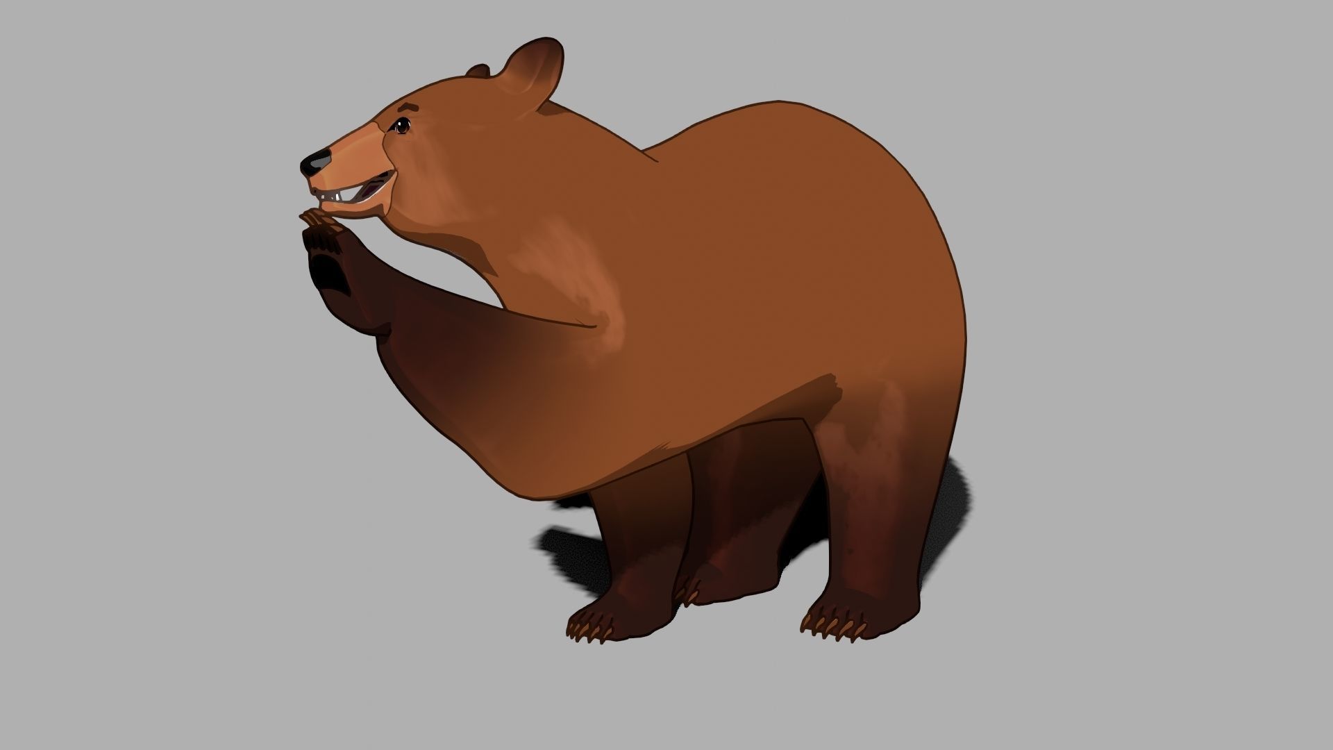 For Anime - Cartoon Bear 3D model_11