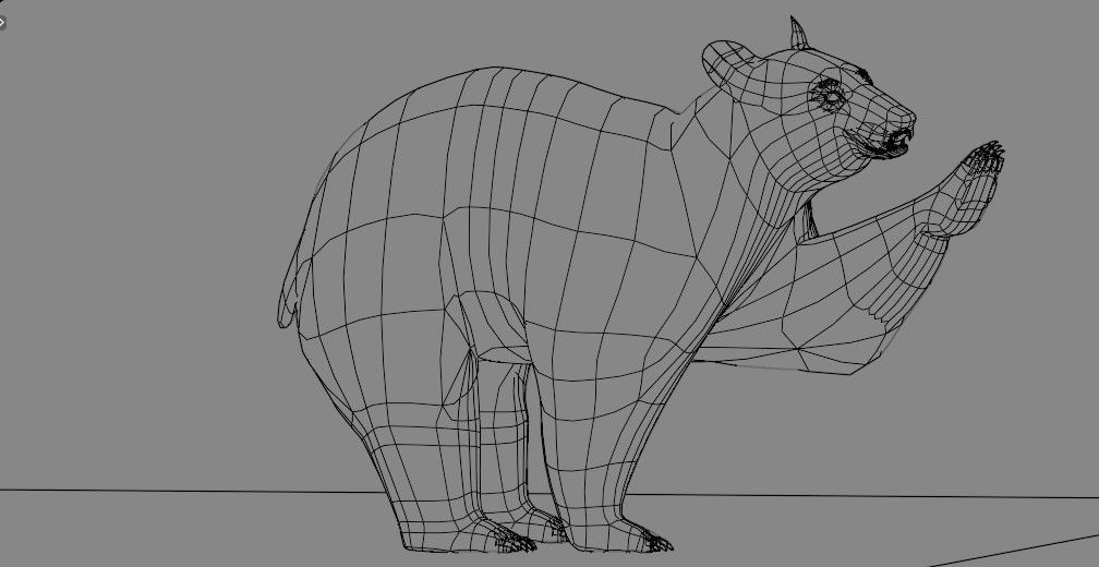 For Anime - Cartoon Bear 3D model_5